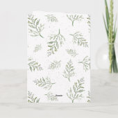 パインモダンツリーエバシンプルーグリーン企業の シーズンカード (裏面)