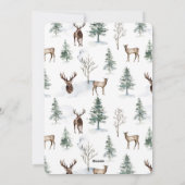 パインモダンツリースクリプトクリスマスパーティの招待状 シーズンカード (裏面)