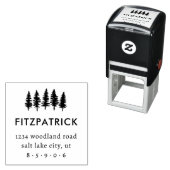 パインモダンツリーズファミリー名差出人住所 セルフインキングスタンプ (インサイチュ)