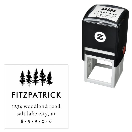 パインモダンツリーズファミリー名差出人住所 セルフインキングスタンプ (インサイチュ)