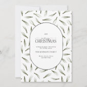 パインモダンニードル緑のアーチメリークリスマス シーズンカード (正面)