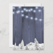 パインモダンネイビー冬ワンダーランドのクリスマスパーティー 招待状 (裏面)