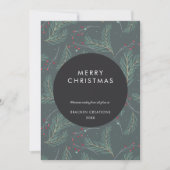 パインモダンミニマルパター企業のン シーズンカード (正面)