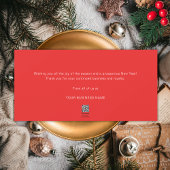 パインモダンレッドと金ゴールドメタルJoyビジネスロゴ シーズンカード