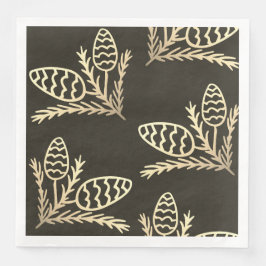 パインモダン素朴コーン スタンダードカクテルナプキン