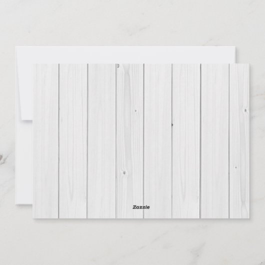 パインモダン素朴ツリーファームハウスクリスマスフォト シーズンカード (裏面)