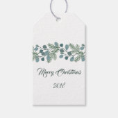 パインユーカリプトゥスブロージスクリスマスホリデー ギフトタグ (正面)