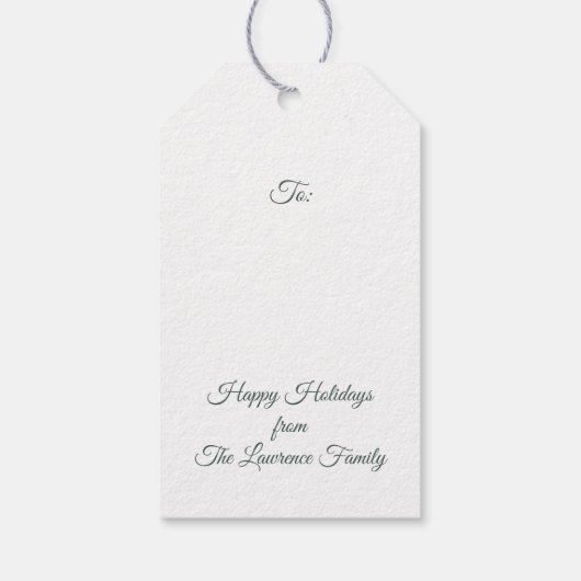 パインユーカリプトゥスブロージスクリスマスホリデー ギフトタグ (裏面)