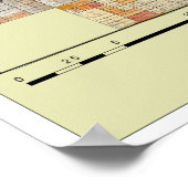 パインリッジインディアン予約割り当てマップ ポスター (角)