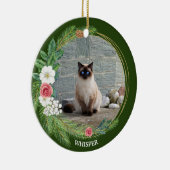 パインリースとバラペチュニアスホワイトベリー セラミックオーナメント (右)