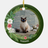 パインリースとバラペチュニアスホワイトベリー セラミックオーナメント (裏面)