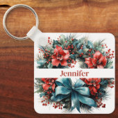 パインリースとホリークリスマス キーホルダー (正面)