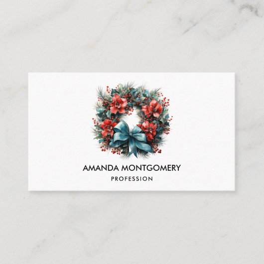 パインリースとホリークリスマス 名刺 (正面)