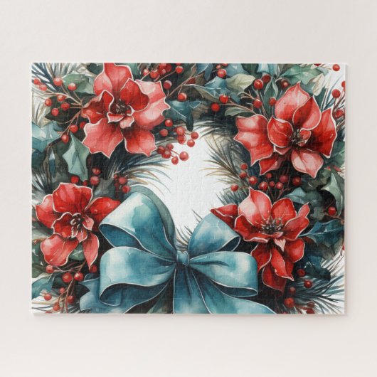 パインリースとホリーフェスティバルクリスマス ジグソーパズル (横)