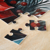 パインリースとホリーフェスティバルクリスマス ジグソーパズル (側面)