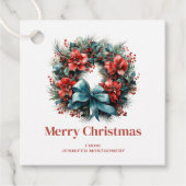 パインリースとホリーフェスティバルクリスマス フェイバータグ (正面)