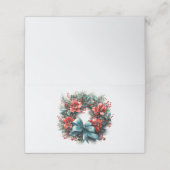 パインリースとホリーフェスティバルクリスマス プレイスカード (外部開封)