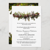 パインリースウィンタークリスマス婚約パーティ 招待状 (正面/裏面)