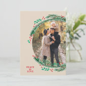 パインリースオンクリームクリスマスフォト シーズンカード (スタンド正面)