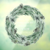 パインリースグリーン&レッドクリスマス |休日  ウィンドウサイン (シート3)