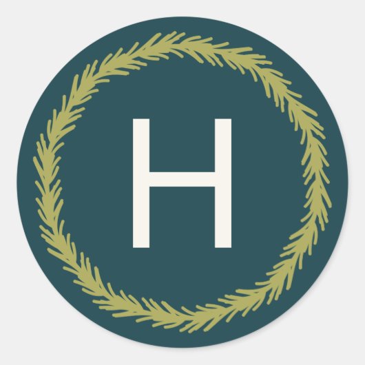 パインリースモノグラム ラウンドシール (正面)