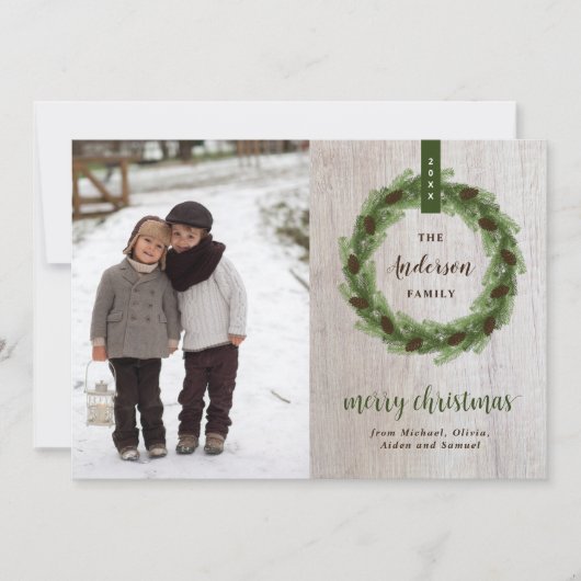 パインリース3写真 |クリスマスレター シーズンカード (正面)
