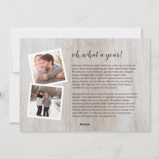 パインリース3写真 |クリスマスレター シーズンカード (裏面)