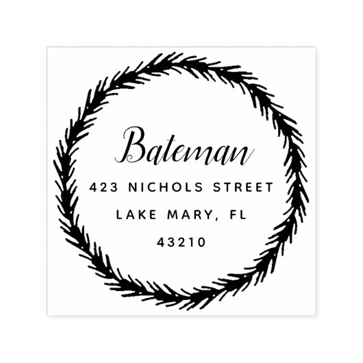 パインリース |差出人住所の手書きスタンプ セルフインキングスタンプ (デザイン)