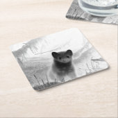 パイン不気味マーテンコースター スクエアペーパーコースター (アングル)