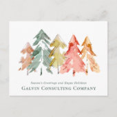 パイン企業のツリーの水色 ポストカード (正面)