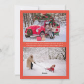 パイン伝統的とホリーリノカットのスタイル写真 シーズンカード (裏面)