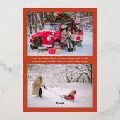 パイン伝統的とホリー 箔シーズンカード (裏面)