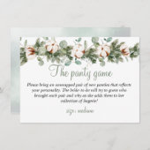パイン冬のブライズシャワー・パンティゲームカード 招待状 (正面/裏面)