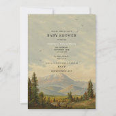 パイン男女兼用フォレストベイビーシャワー 招待状 (正面)