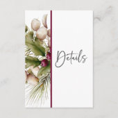 パイン素朴ウィンターブーケ結婚の詳細 エンクロージャーカード (正面)