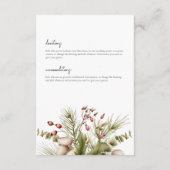 パイン素朴ウィンターブーケ結婚の詳細 エンクロージャーカード (裏面)