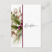 パイン素朴ウィンターブーケ結婚披露宴 エンクロージャーカード (正面)