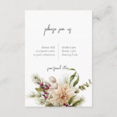 パイン素朴ウィンターブーケ結婚披露宴 エンクロージャーカード (裏面)