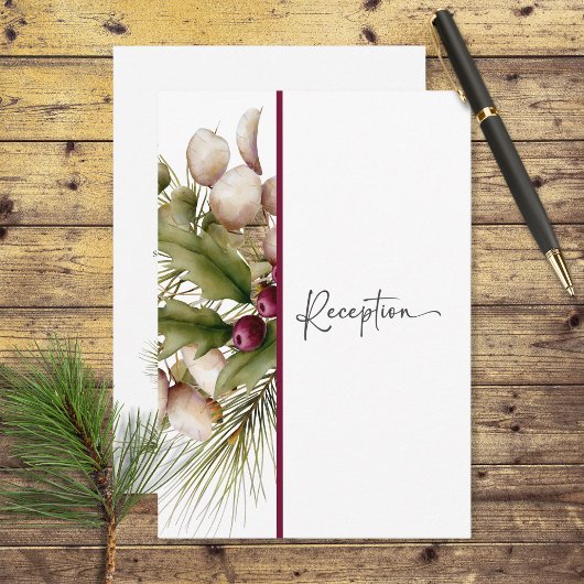 パイン素朴ウィンターブーケ結婚披露宴 エンクロージャーカード