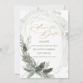 パイン素朴ウォーターの色の保存日付 招待状 (正面)