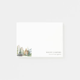 パイン素朴ウッズウォーターカラーキャンピングマウンテンキャンプ ポストイット