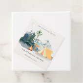 パイン素朴ウッズキャンピングマウンテンブライダルシャワー フェイバータグ (インサイチュ)