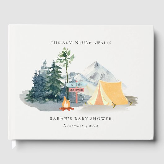 パイン素朴ウッズキャンピングマウンテンベビーシャワー ゲストブック (正面)