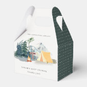 パイン素朴ウッズキャンピングマウンテンベビーシャワー フェイバーボックス (裏面サイド)