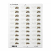 パイン素朴エレガントウッズフォレスト納屋周囲の庭アドレス ラベル (フルシート)