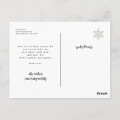 パイン素朴エレガントウッドフォトメリークリスマス ポストカード (裏面)