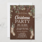 パイン素朴グリネリーの水の色クリスマスパーティー 招待状 (正面)