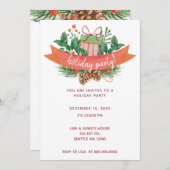 パイン素朴コーンとfirホリデーパーティー シーズンカード (正面/裏面)