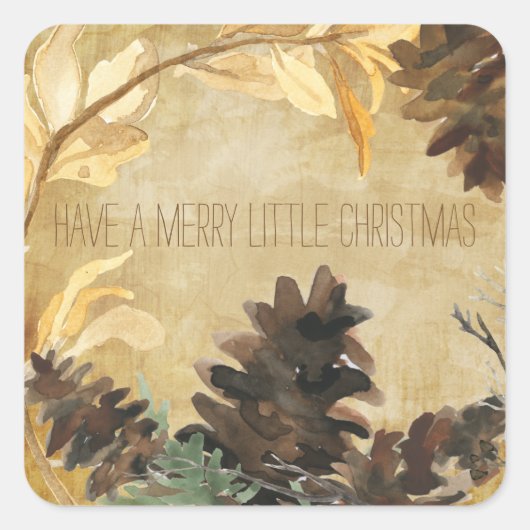 パイン素朴コーンのシール スクエアシール (正面)