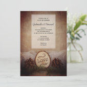 パイン素朴コーンウッズ結婚式招待状 招待状 (スタンド正面)